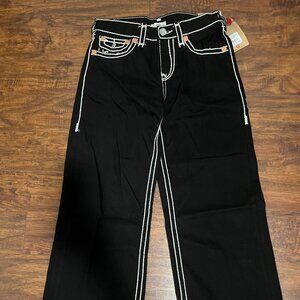 True Religion Vinny Ultra Baggy Rope Flap Black Rinse